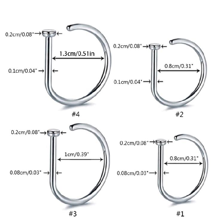 Nose Lip Piercing Septum Ring for Women Men Body Jewellery Nose Hoop Ring