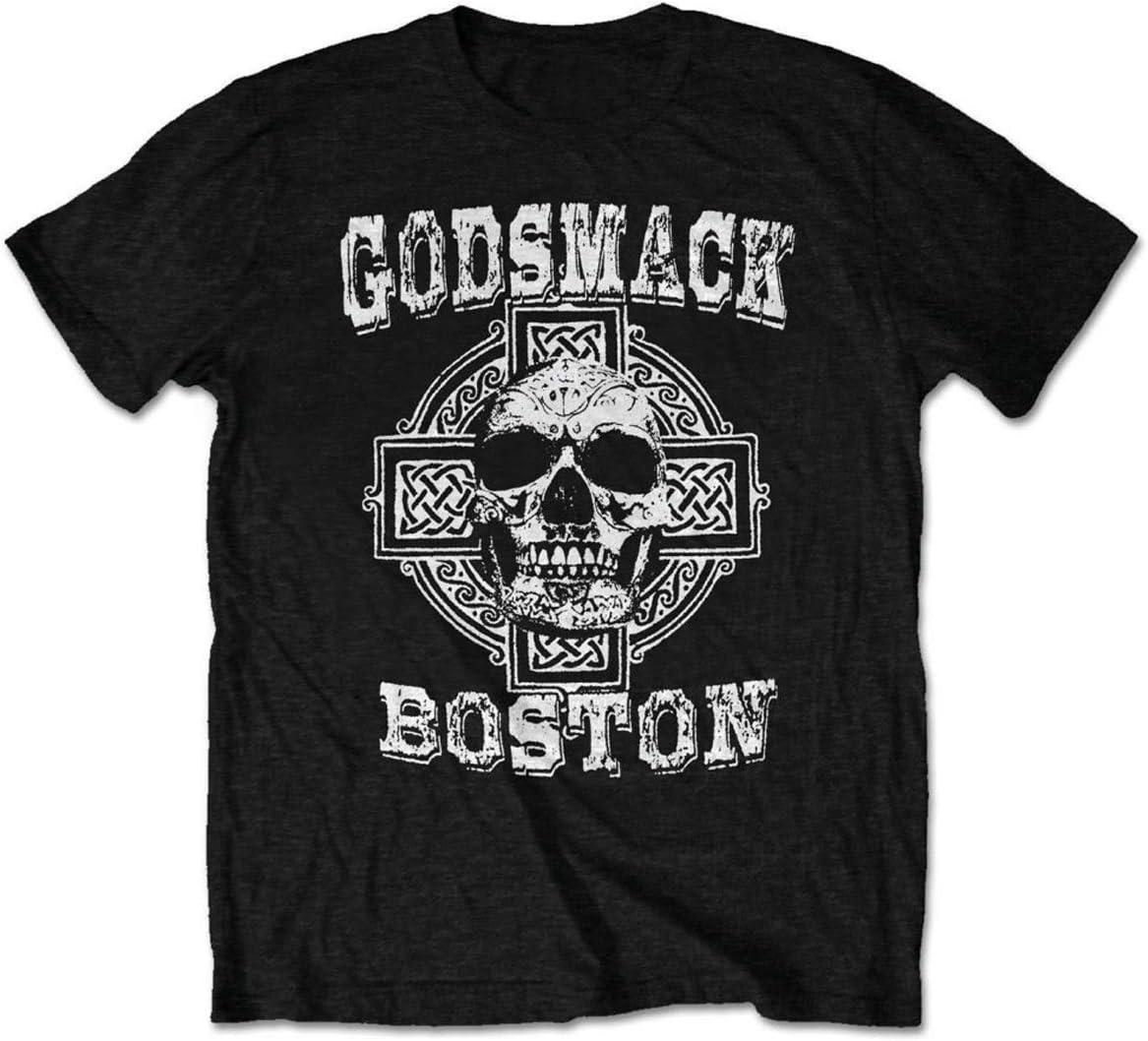 Rock Off Godsmack Boston Skull Officially Licensed Black Men s T-Shirt S