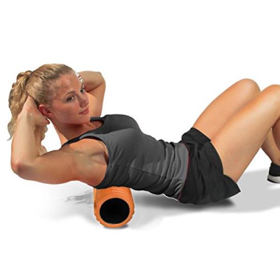 TRIGGERPOINT Foam Roller Long Size Fascia Massage Stretching Myofascial Relieves Stiff and Lower Back EVA Orange 2, 66cm, Roller, Roller, Roller,