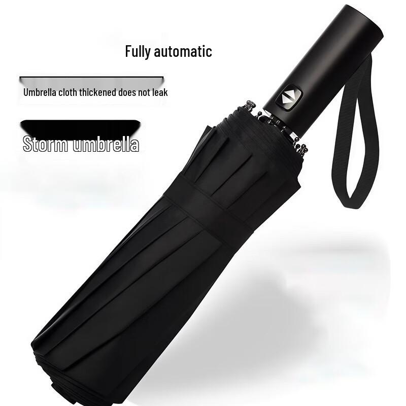 MeiLiFang Automatischer Regenschirm mit 10 Speichen und UV-Schutz