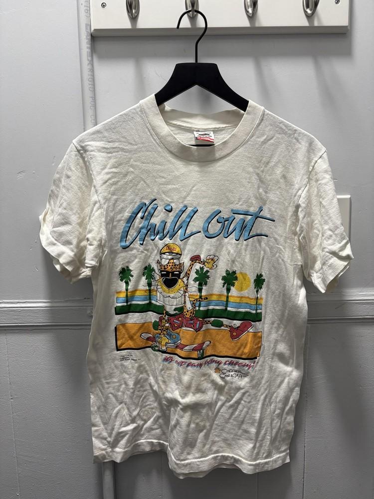 Vintage Chester Cheetah Cheetos Frito-Lay Shirt Mens Medium White Chill Out 90s Unisex T-Shirt XXXXL