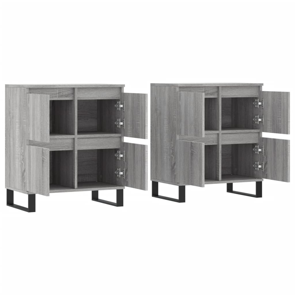 Sideboards 2 pcs Grey Sonoma Wood Based Panel