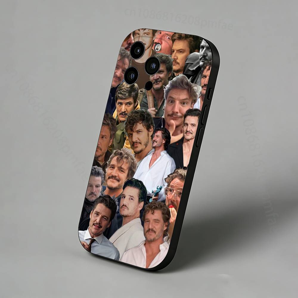 P-Pedro Pascal Phone Case For iPhone 16,15,14,13,12,11 Pro,Max,Plus,X,XS,XR,SE,Mini Transparent Silicone Soft
