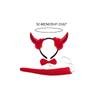 Devil Costume Kits Halloween Party Prop Devil Ears Headband Bow Tie Tail Set Cosplays Performances Prop for Women Kids