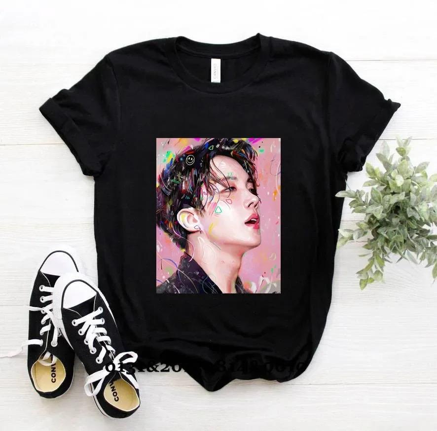 Hot Sale Korean KPOP BTS Fashion Cartoon Anime Top Short Sleeve TShirts Kawaii Friends Summer Clothes for Women's T-Shirt Kpop Star T Shirt