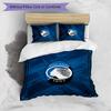 Set Biancheria da Letto Stampato 3 Pezzi Atalanta FC Traspirante Copripiumino con Federe Biancheria da Letto Decorativa per Camera da Letto Casa