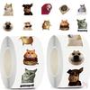500Pcs/Roll Kuso Funny Animal Emoji - Cat & Dog Kids Rewards Stickers - DIY Scrapbooks Album Decor Sealing Label Decals