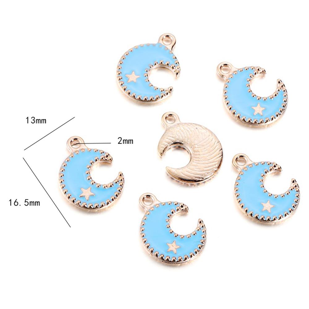 10 sztuk/partia słodkie kreskówki niebieskie breloki ocean gwiazda wisiorek urok rzemiosło dla naszyjnik bransoletka DIY biżuteria akcesoria do tworzenia