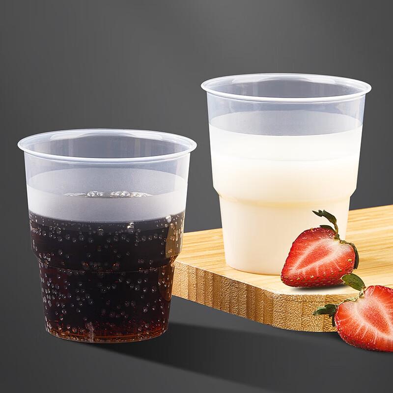 Shuang Yu Thickened Disposable Plastic Cups, 240ml, 50-Pack