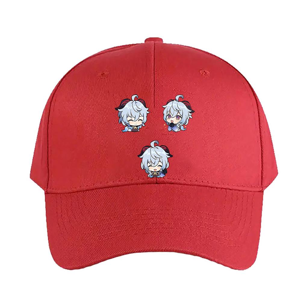 Chibi Ganyu Genshin Impact Cap Summer Woman Man Adult Casual Fashion Casual Adjustable Fishing Hat Sun Hat Baseball Cap