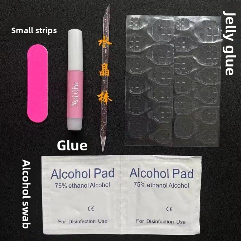 Disposable Nail Polish Suit, Alcohol Cotton Swabs, Crystal Sticks, Nail Art Material Kit, Nail Art Tool Material Kit