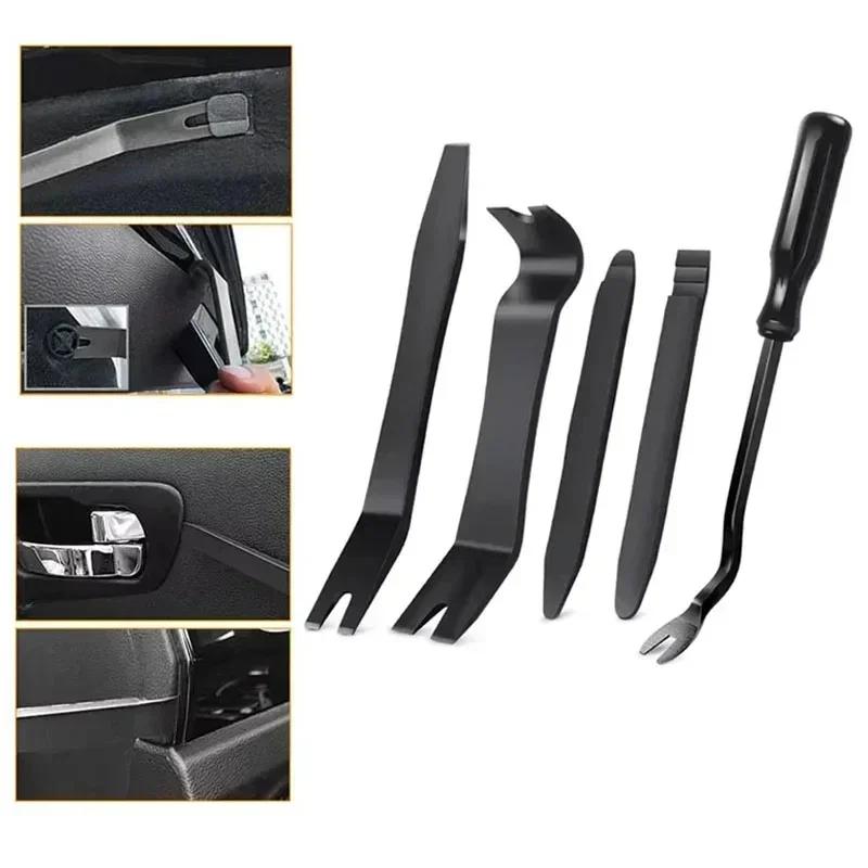 5/4 PCS Car Interior Trim Removal Kit, No-Scratch Removal Pry Tools for Door Panel, Car Clip Panel & Audio Dashboard Dismantle