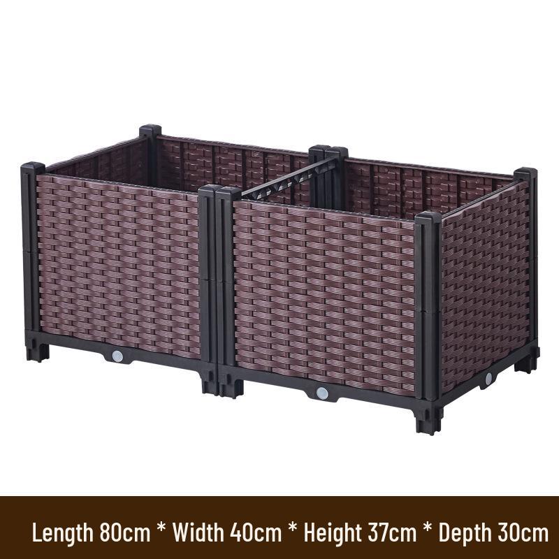 Multi-layer Space-saving Rectangular Planter Box for Indoor/Outdoor Vegetable Gardening
