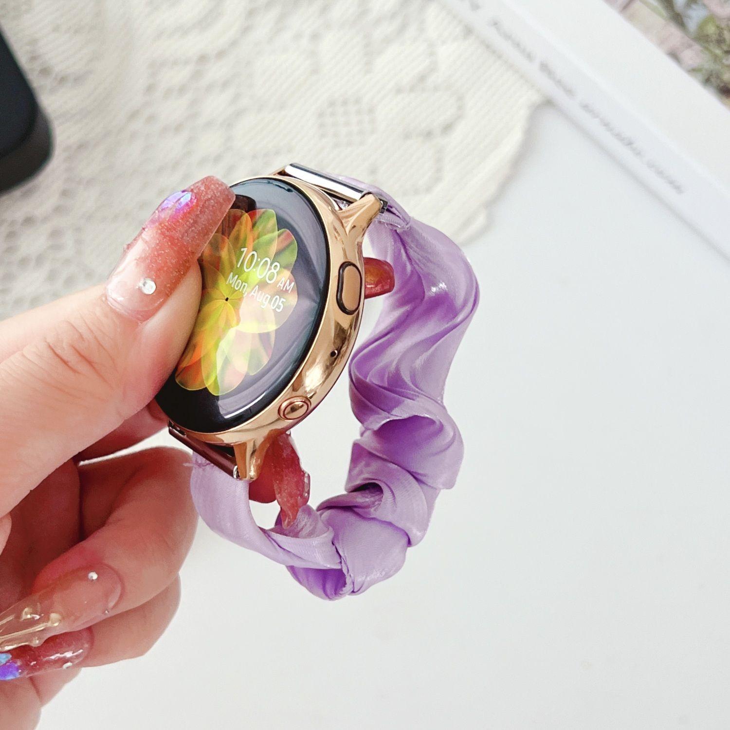 

Ремешок для умных часов 18 мм, 20 мм, 22 мм, ремешок из ледяной шелковой ткани для Lday, женщин и девочек, часы HUAWEI GT3 GT2, часы Samsung Galaxy Watch Amazfit 22mm