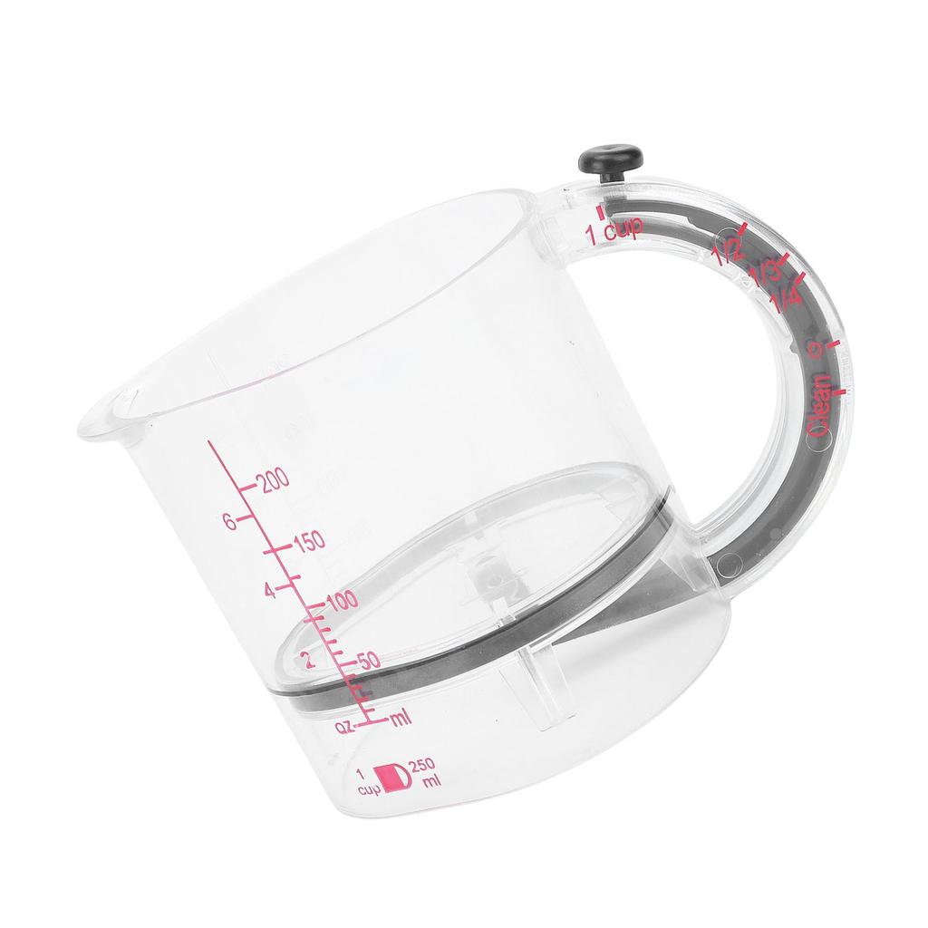 Adjustable Measuring Cup 4 in 1 Dishwasher Safe Dual Scale Multi Functional Measuring Cup for Kitchen Baking Cooking