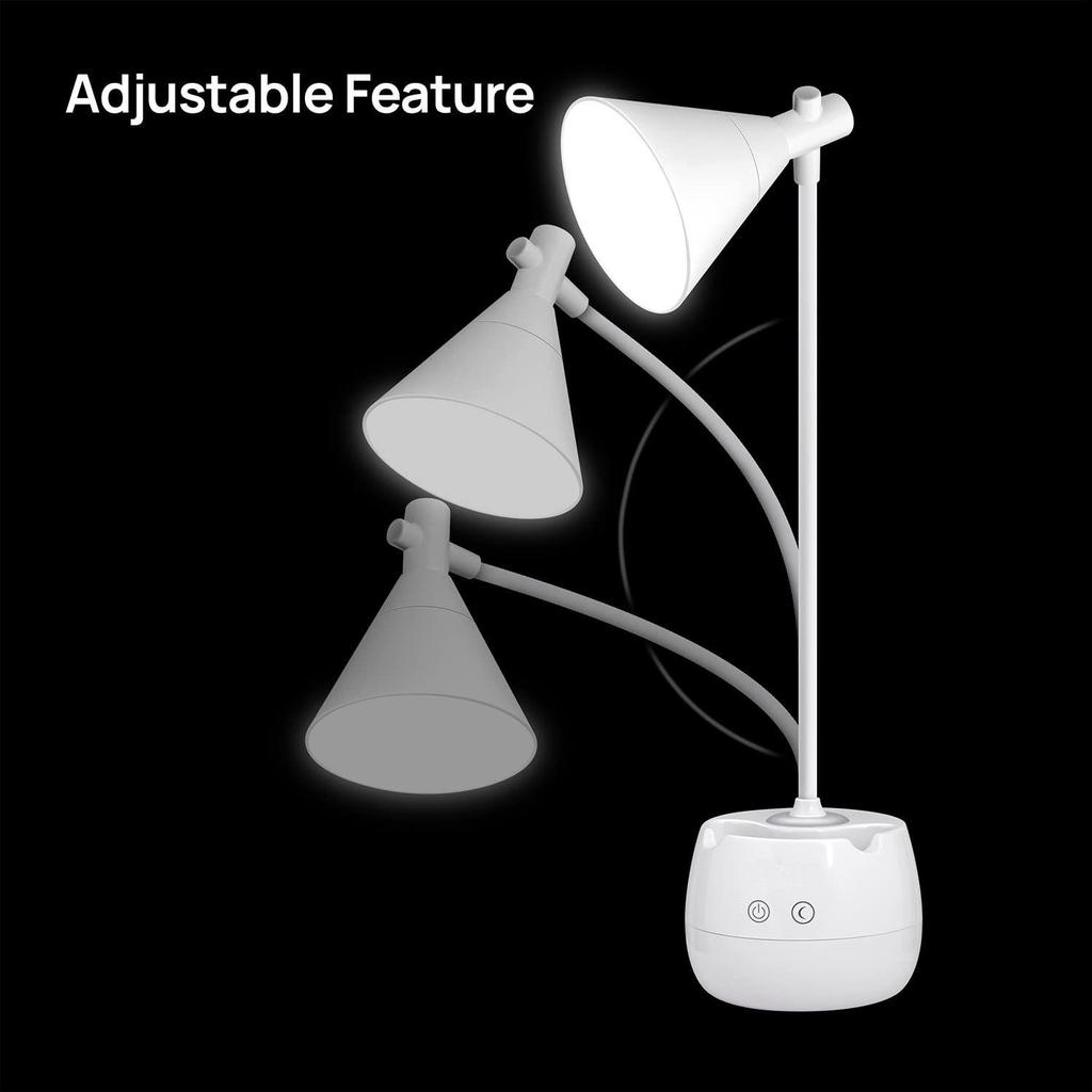 6w Rechargeable LED Table Lamp- 3 Grade Dimming and Night Light