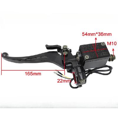 1 ks Motocykel ľavý / pravý horný predný / zadný brzdový pumpa Hydraulické spojkové čerpadlo s parkovacím zámkom rukoväte pre 150 ccm 250 ccm