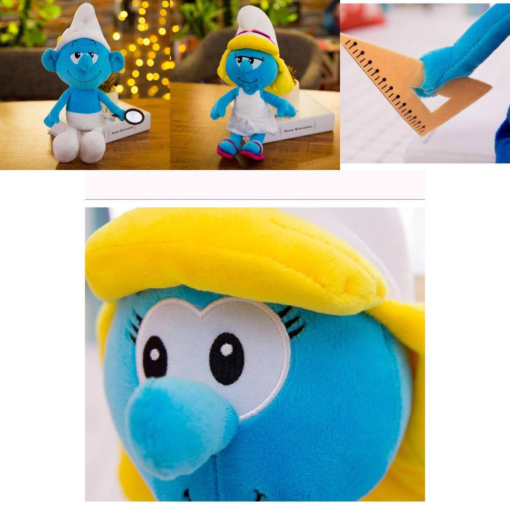 Ștrumpfi Jucărie de Pluș Păpușă Pernă Moale și Pufoasă Cadou de Ziua de Naștere Pentru Copii