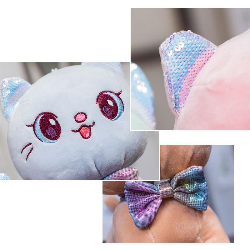 Catching Machine Plush Toy Black Cat Tiger Doll Creative Cat Simulation Cat Cartoon Gift Rag Doll Bow Tie Cat