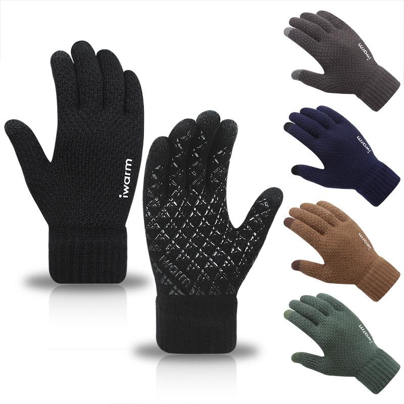 Iwarm liebt Wärme Herren- und Damen-Strickhandschuhe Winter Outdoor Kälteschutz Warme Fleece-Jacquard-Handschuhe Großhandel