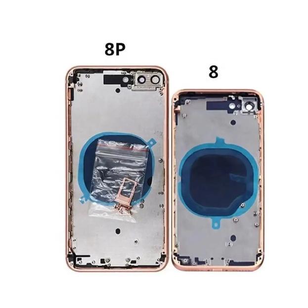 For iphone 8G 8Plus XR Battery Back Cover Door Rear Cover + middle Frame + sim Tray side key parts Housing