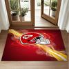 Kansas City Chiefs Design Crystal Velvet Rug Soft Decorative Mat for Bedroom Entrance