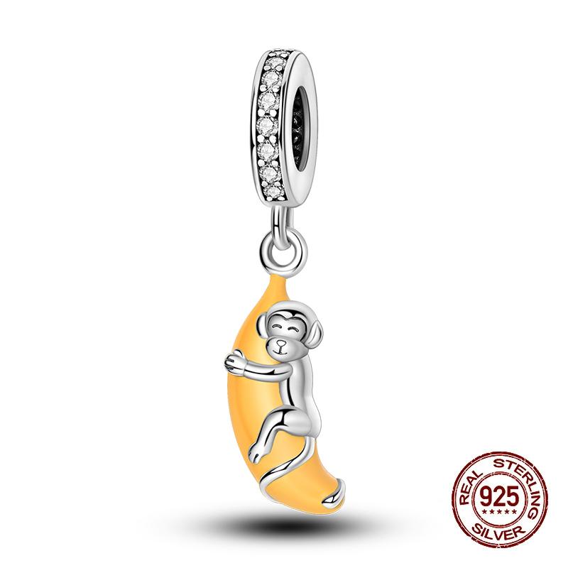 New 925 Silver Color Fox Rabbit Rose Castle Fairy Tale Charms Beads Fit 3mm 925 Original Bracelets DIY Jewelry Birthday Gift