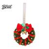 Holiday Door Decoration Handmade Pipe Cleaner Christmas Wreath Ornament Chenille Stems Mini Bow Bell Crafts with Bells for Window Fireplace