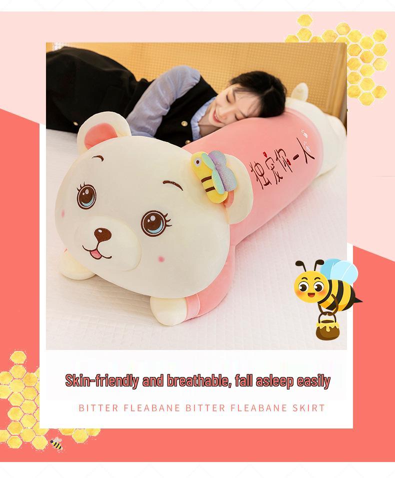 Adorable Soft Bee Bear Hugging Pillow Plush Toy, Great Gift for Girlfriend's Birthday