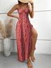 2026 European and American summer new bohemian women's casual lace-up flower dress