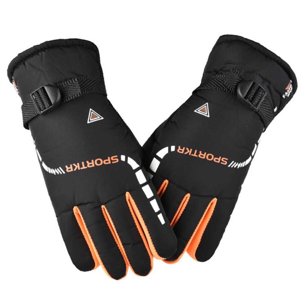Gloves Men's Winter Warm Fleece Riding Electric Vehicle Thickened Motorcycle Windproof Waterproof Anti-skid Gloves Men