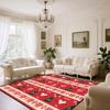 Home Decoration Luxury Rugs Living Room Christmas Red Green Carpet Non-slip Cute Room Decor Washable Warm Soft Baby Crawling Mat