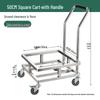 HPMILY 304 Stainless Steel Rolling Utility Cart