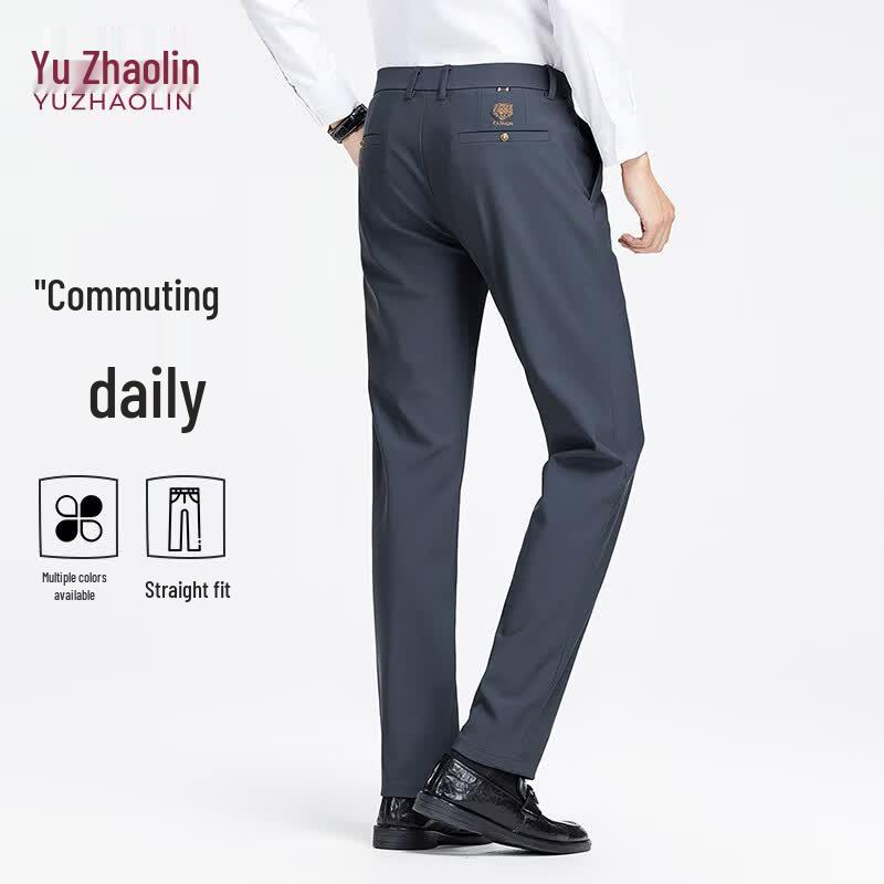 YUZHAOLIN Men s Business Casual Straight Fit Pants 180/92A серый