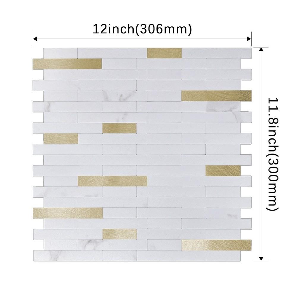 PVC 3d Tiles Self-adhesive Wall Panels New Kitchen Wallpaper  For Bedroom Living Room