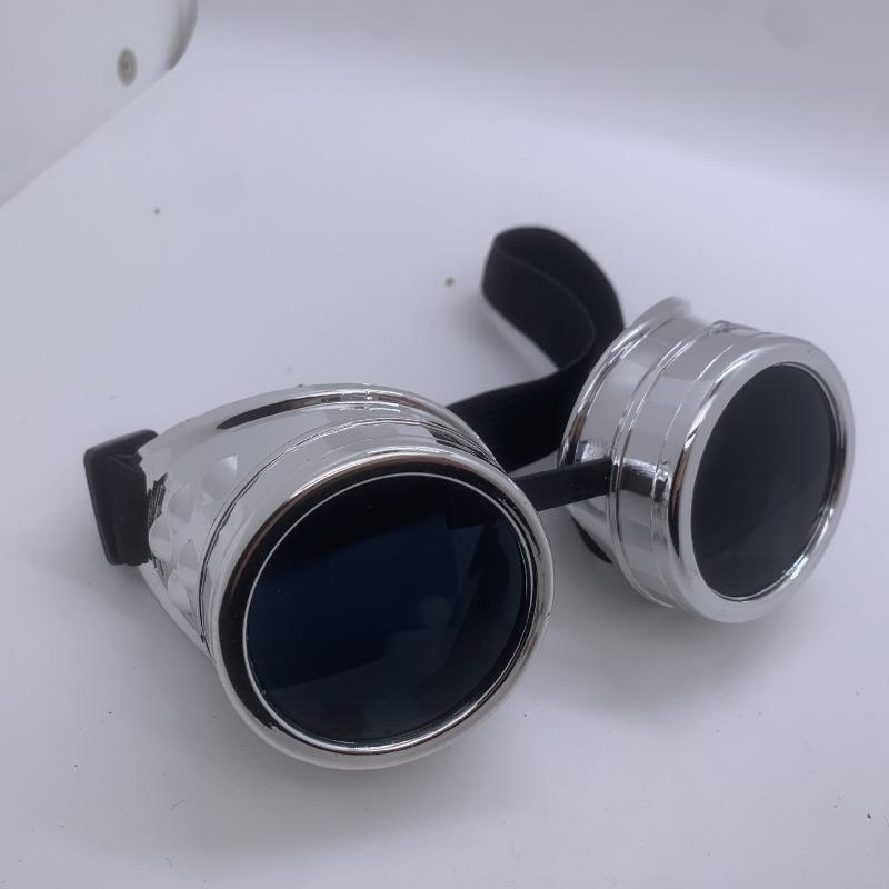 Herremote Steampunk Briller Runde Oversized Vernebriller Sveise Punk Briller Cosplay Damebriller