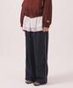 Minasu Mns Pinstripe Wide Brushed Pants_Navy