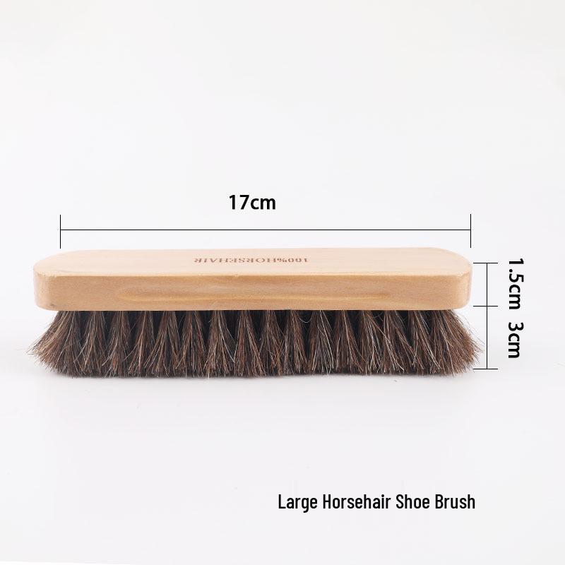Equestrian Horsehair Brush: Mane, Shoe Polishing, Dusting, and Leather Care Brush