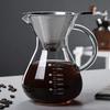 AKEMI LIVING Coffee Server, Coffee Carafe Set, Coffee Dripper, Stainless Steel Filter, Double-Layer Mesh, Heat-Resistant Glass, No Filter Required, Se