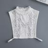 Perfect Match Girls Lace Breathable Casual Shirt Fake Collar Detachable Half Shirt Blouse Hollow Decorative False Collar For Sweater