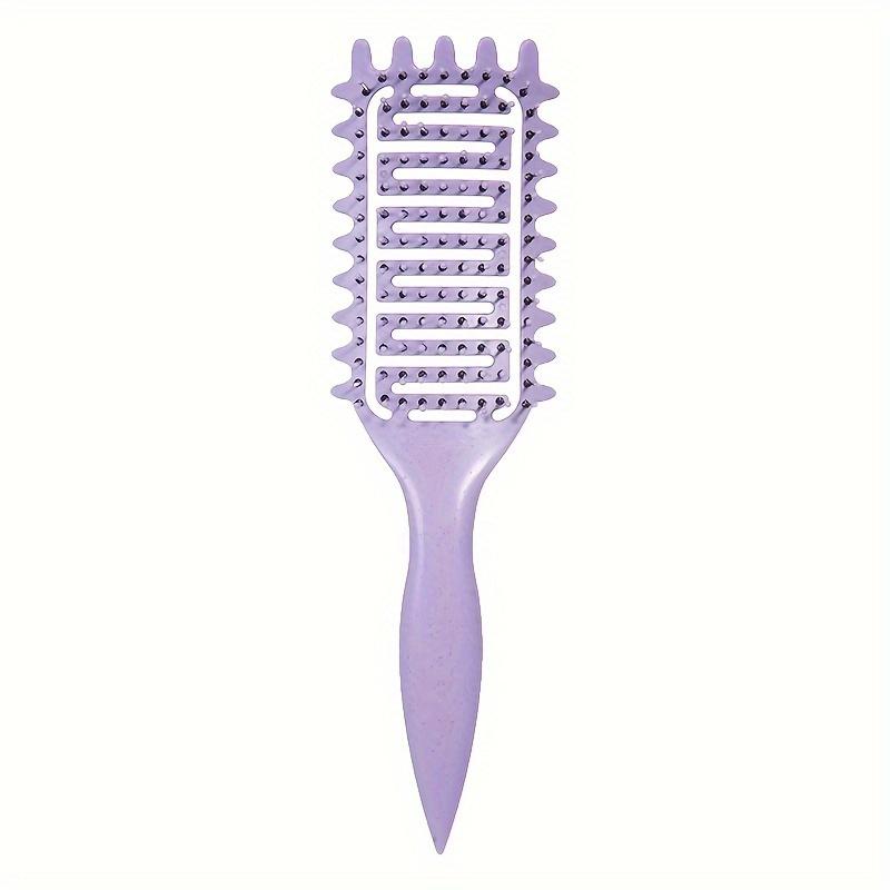 Антистатическая расческа для кудрявых волос с массажными узлами - Мягкое распутывание и массаж кожи головы для длинных волос, эргономичная ручка, 6 цветов - Для дома и путешествий