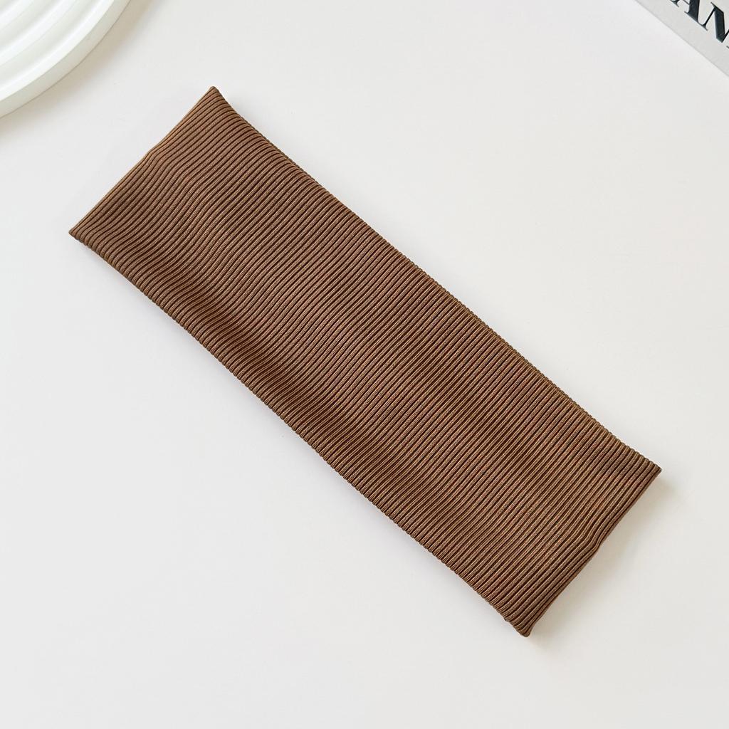 Threaded Hair Band Sports Yoga Sweat-absorbent Wide Headscarf Hair Band Female Joker Elastic Solid Color Headband Headdress