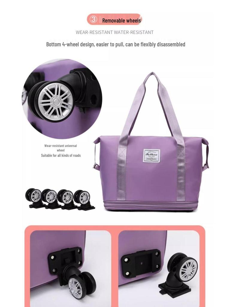 Dreilagige Duffle-Tasche für Wehen und Geburt mit Rädern - Handliche Reisetasche mit großem Fassungsvermögen für Frauen