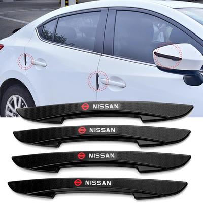 4Pcs Side Door Edge Protective Strip Rearview Mirror Anti-collision Stickers Car Accessories For Nismo Qashqai Altima J11