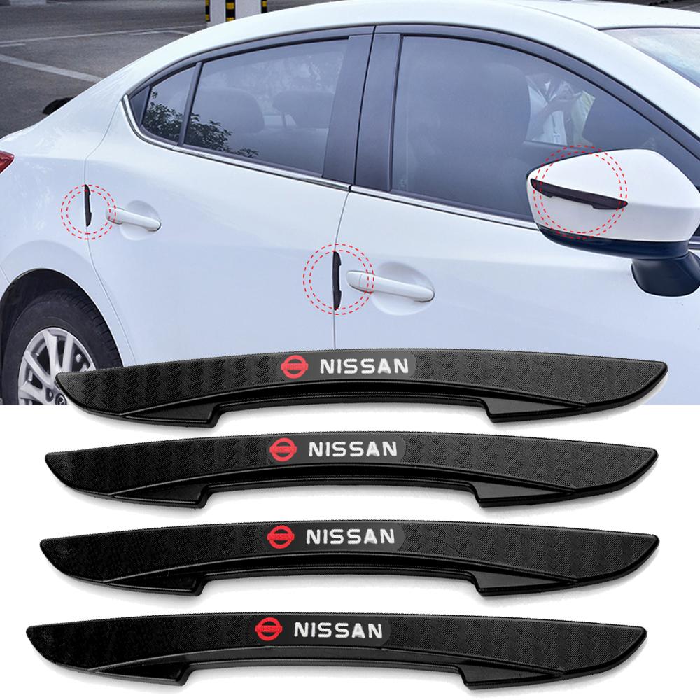 4Pcs Side Door Edge Protective Strip Rearview Mirror Anti-collision Stickers Car Accessories For Nissan Nismo Qashqai Altima J11