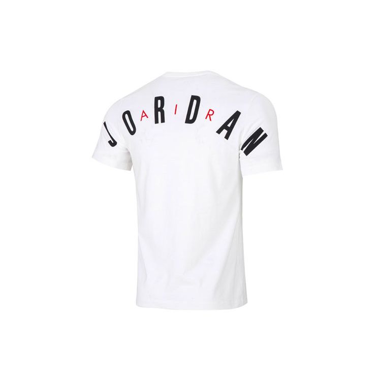 Jordan Flying Man Logo Print Casual Round Neck Short Sleeve T-Shirt Men Tops White DM1463-100