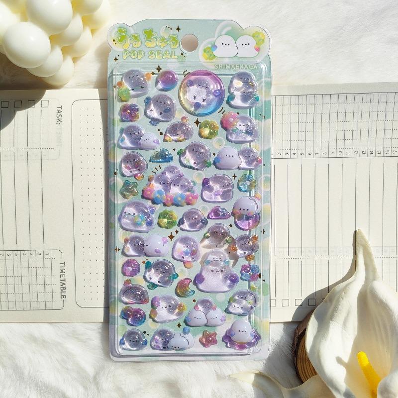 

Latest 1pcs3D relief fun sticker acrylic diamond sticker children s handmade DIY decorative sticker beautiful relief fun sticker W144477WW-