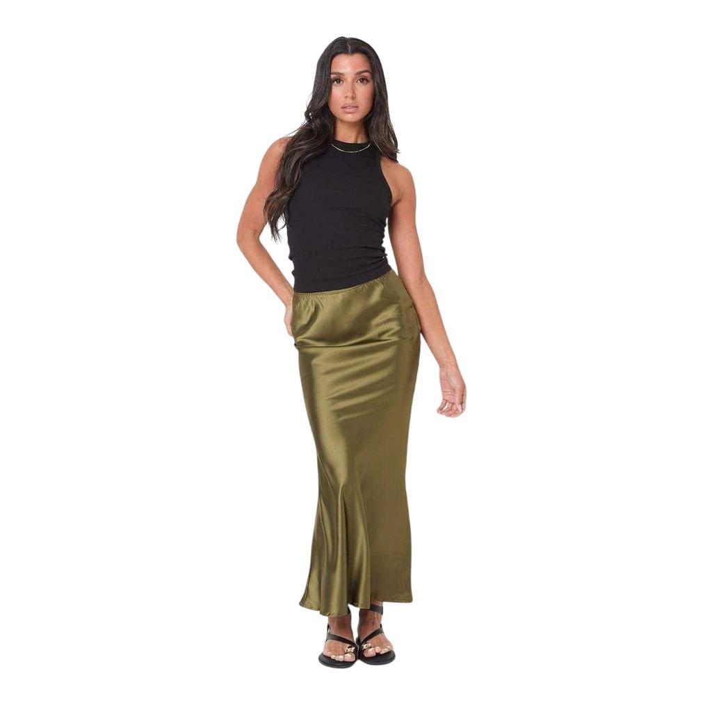 I Saw It First Womens/Ladies Satin Maxi Skirt