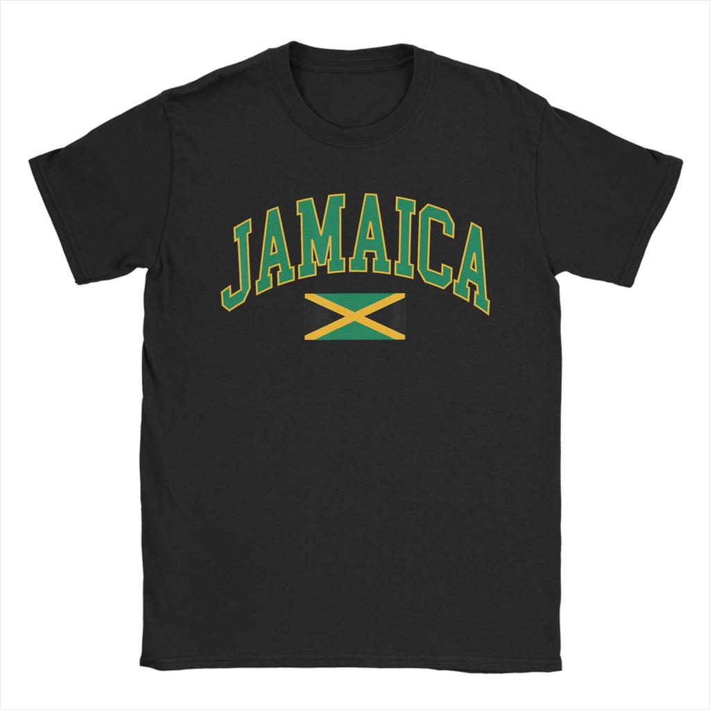 Jamaica Flag Jamaican Pure Cotton T Shirt For Men Summer Y2K Retro TShirts O Neck Hipster Tees Big Size Loose Tops