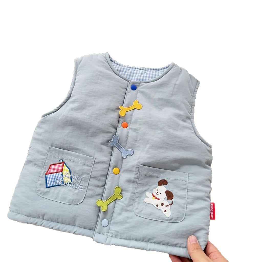 2025 New Girls' Fleece-Lined Vest: Warm, Thickened Autumn/Winter Outerwear for Children